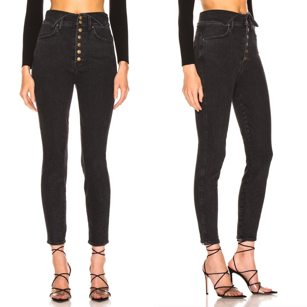 Mother Denim Swooner Exposed Snap Ankle Jeans